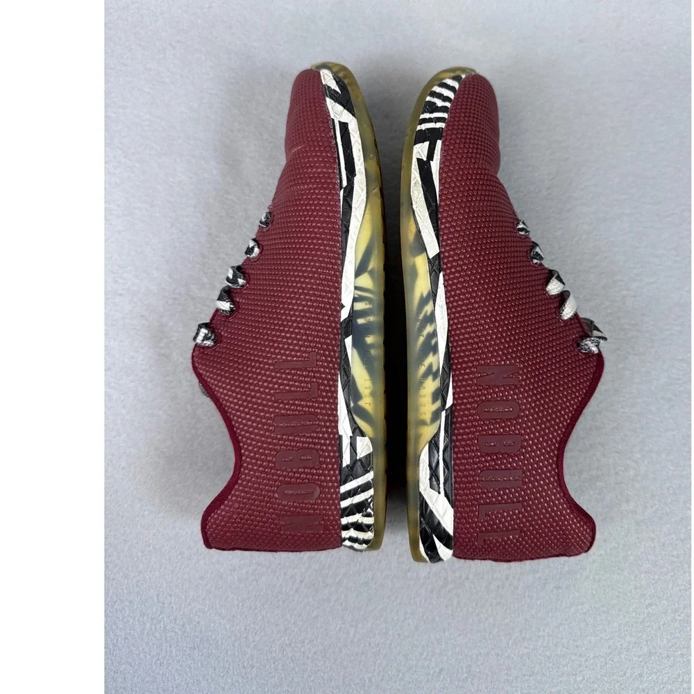 NOBULL‎ Cabernet Zebra Mesh Trainer Shoes Mens Size 7 Womens 8.5 Hipster Low Top